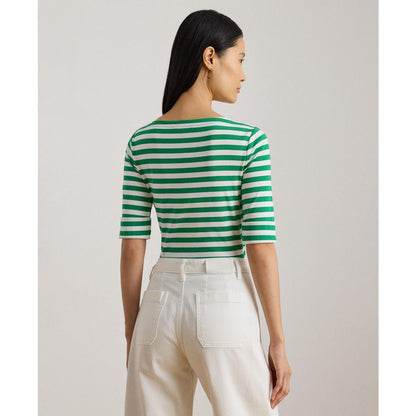 Lauren Ralph Lauren Women's Striped Boat Neck T-Shirt