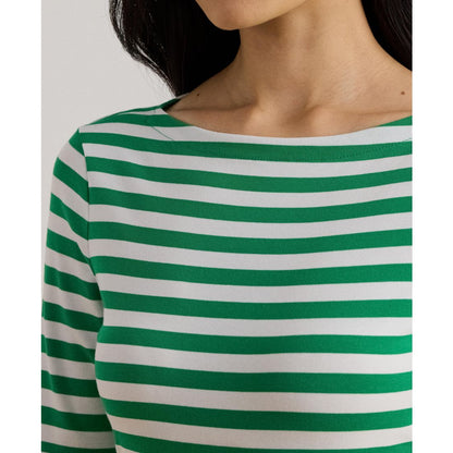 Lauren Ralph Lauren Women's Striped Boat Neck T-Shirt