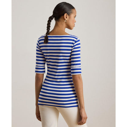 Lauren Ralph Lauren Women's Striped Boat Neck T-Shirt
