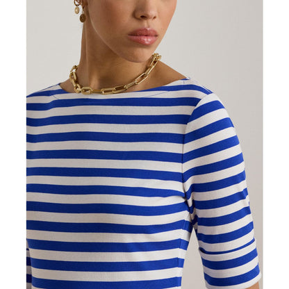 Lauren Ralph Lauren Women's Striped Boat Neck T-Shirt