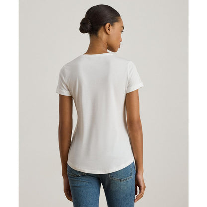 Lauren Ralph Lauren Women's Crewneck Embroidered-Logo T-Shirt
