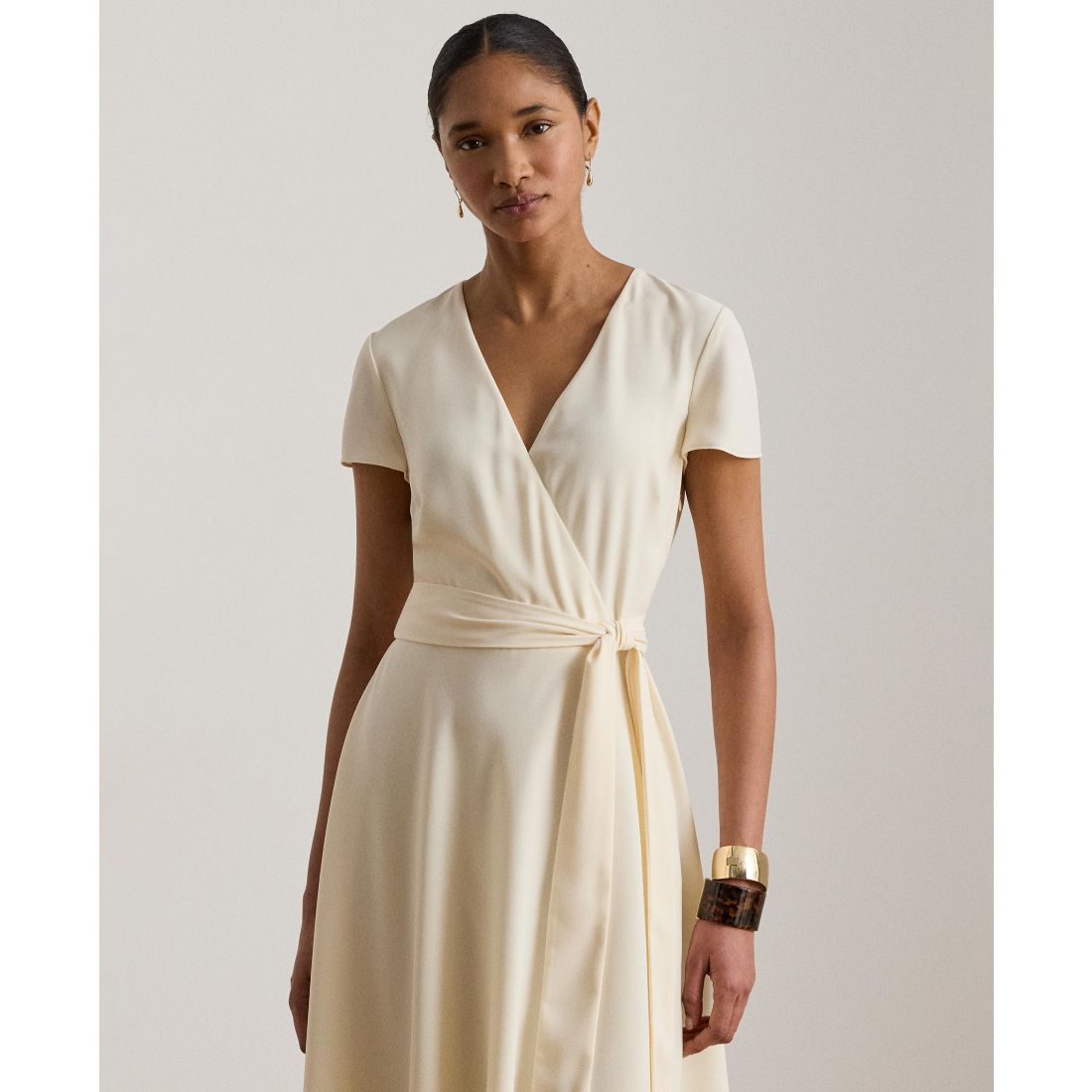 Lauren Ralph Lauren Women's V-Neck A-Line Dress