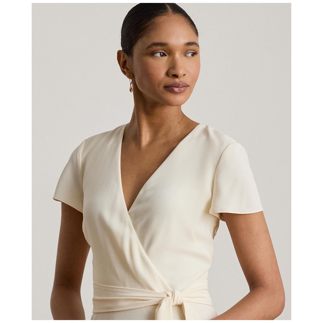 Lauren Ralph Lauren Women's V-Neck A-Line Dress