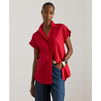 Lauren Ralph Lauren Dolman-Sleeve 100% Linen Shirt