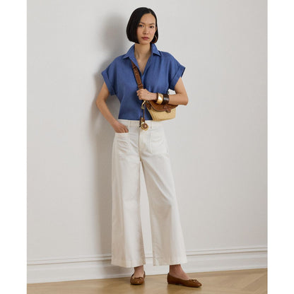 Lauren Ralph Lauren Dolman-Sleeve 100% Linen Shirt