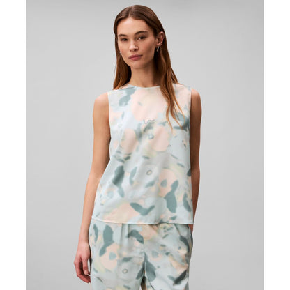 Calvin Klein Women's Printed Sleeveless Crewneck Top