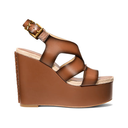 Michael Kors Women's Raven Buckle Wedge Sandals