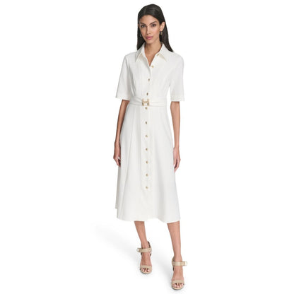 Halston Women's Collared Midi Dress