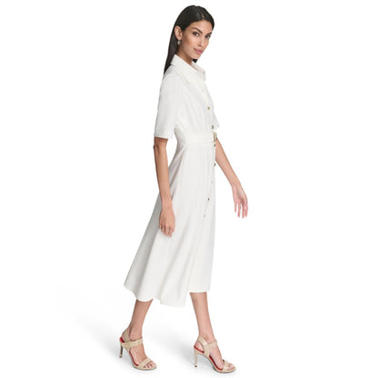 Halston Women's Collared Midi Dress