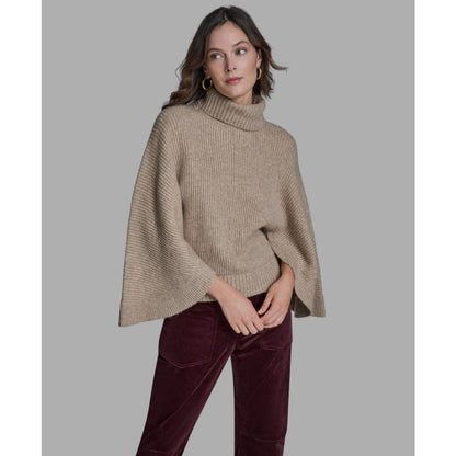Bcbg Women's Oversized Turtleneck Sweater Poncho
