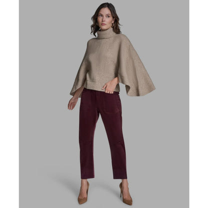 Bcbg Women's Oversized Turtleneck Sweater Poncho