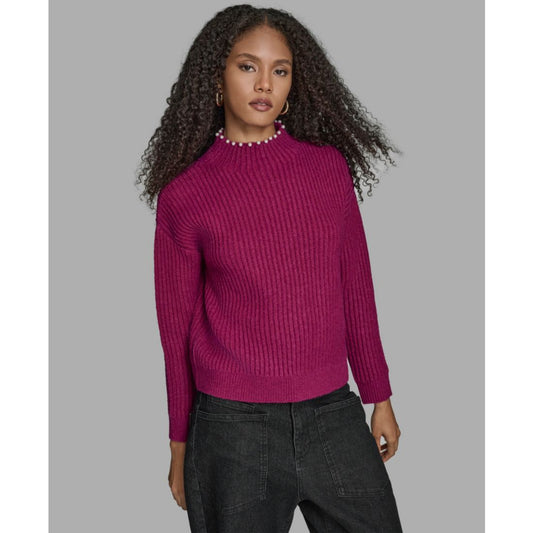 Bcbg Women's Long Sleeve Mock Neck Sweater