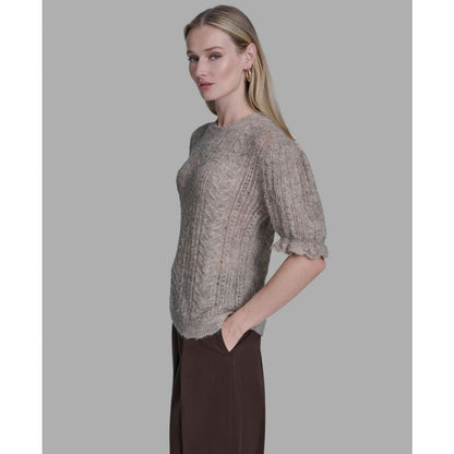 Bcbg Women's Short Sleeves Crewneck Sweater