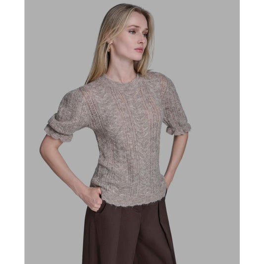 Bcbg Women's Short Sleeves Crewneck Sweater