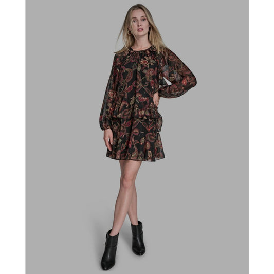 Bcbg Women's Crewneck Long Sleeve Dress
