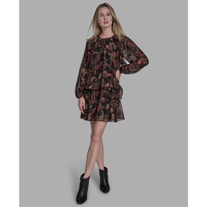 Bcbg Women's Crewneck Long Sleeve Dress
