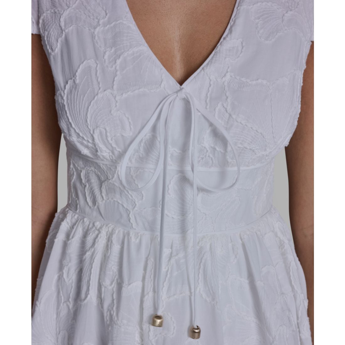 Bcbg Women's Embroidered V-Neck Mini Dress