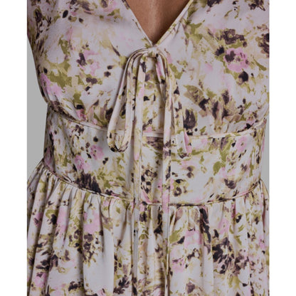 Bcbg Women's Charmeuse V-Neck Mini Dress