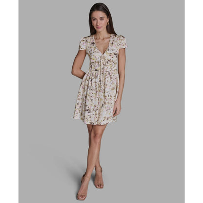 Bcbg Women's Charmeuse V-Neck Mini Dress