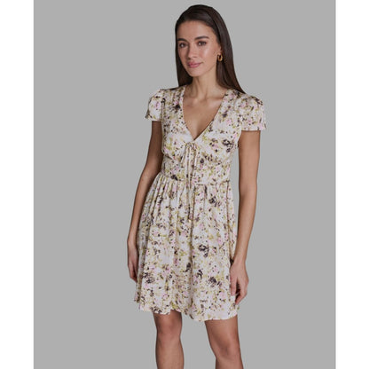 Bcbg Women's Charmeuse V-Neck Mini Dress