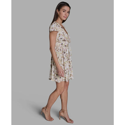 Bcbg Women's Charmeuse V-Neck Mini Dress