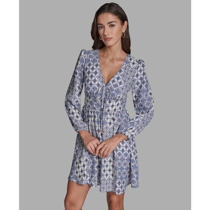 Bcbg Women's Crepe Tie-Front Shift Dress