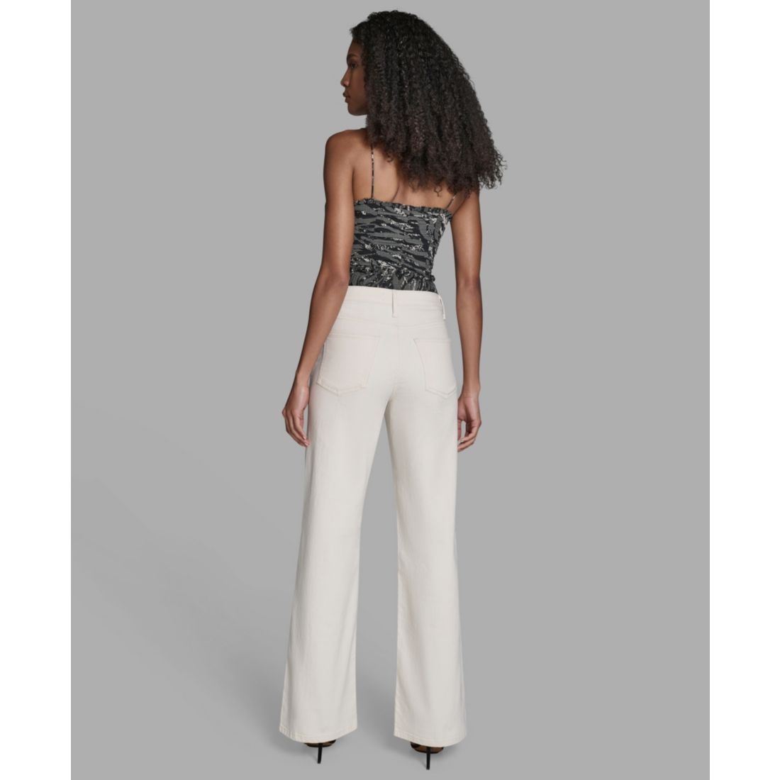Bcbg Women's Wide Leg Mid-Rise Jeans