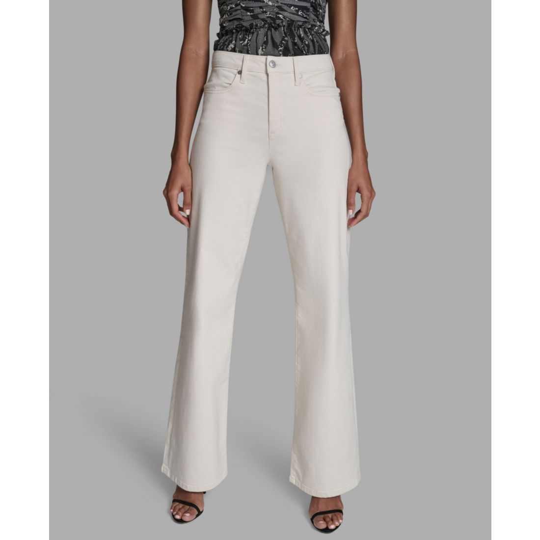 Bcbg Women's Wide Leg Mid-Rise Jeans