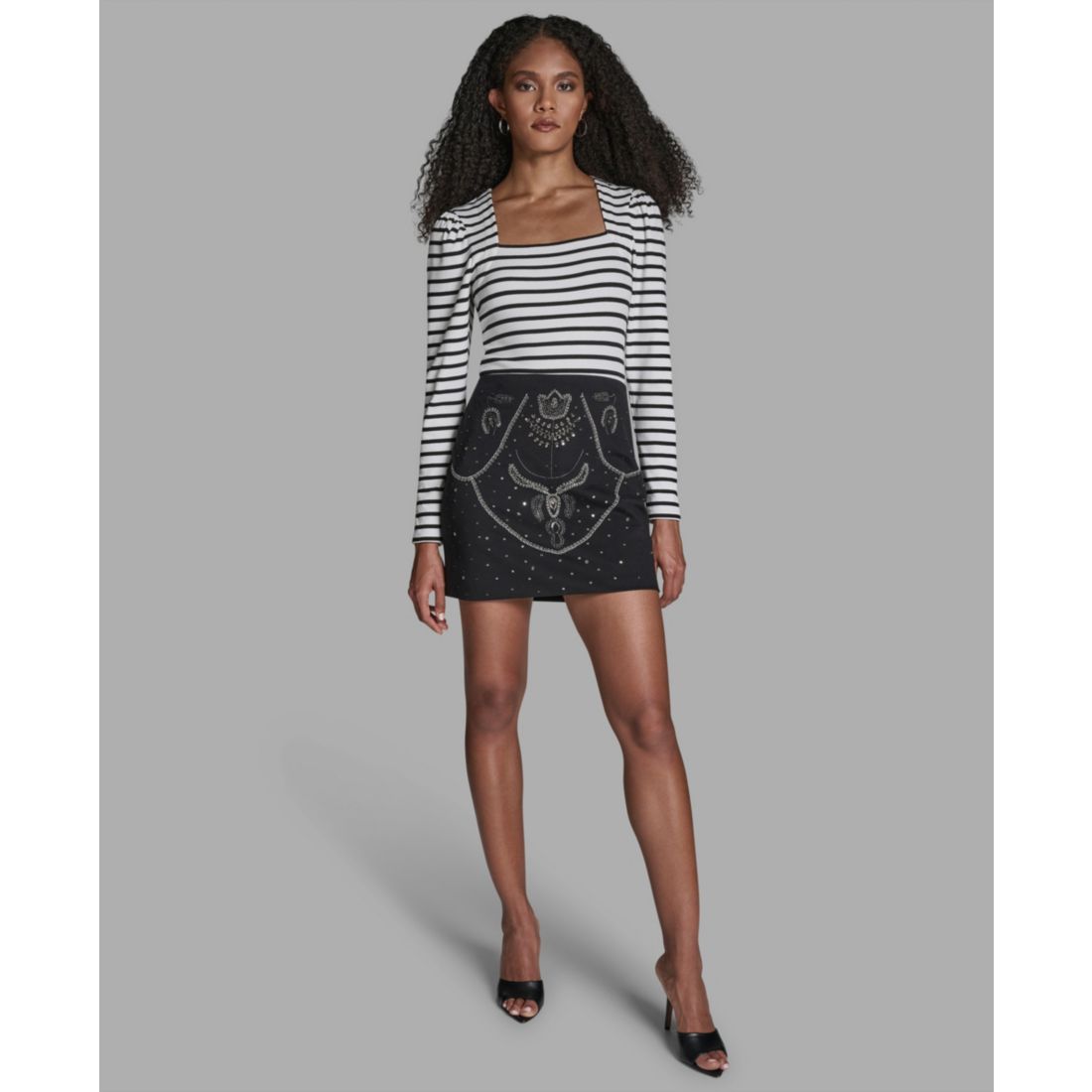 Bcbg Women's Embroidered Mini Skirt