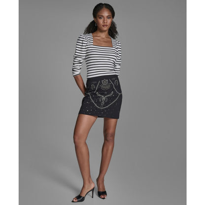 Bcbg Women's Embroidered Mini Skirt