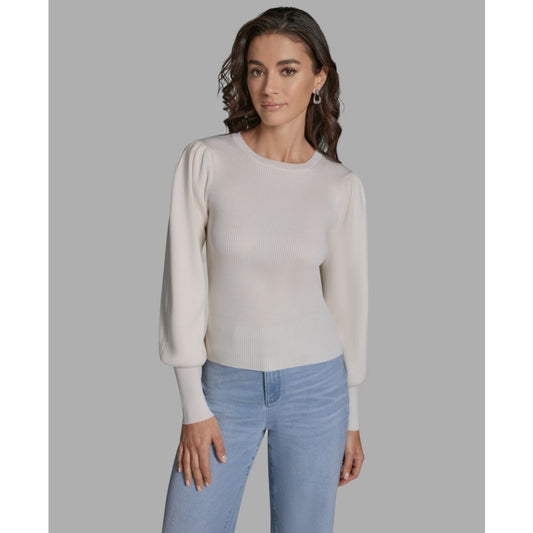 Bcbg Women's Crewneck Long Balloon-Sleeve Sweater