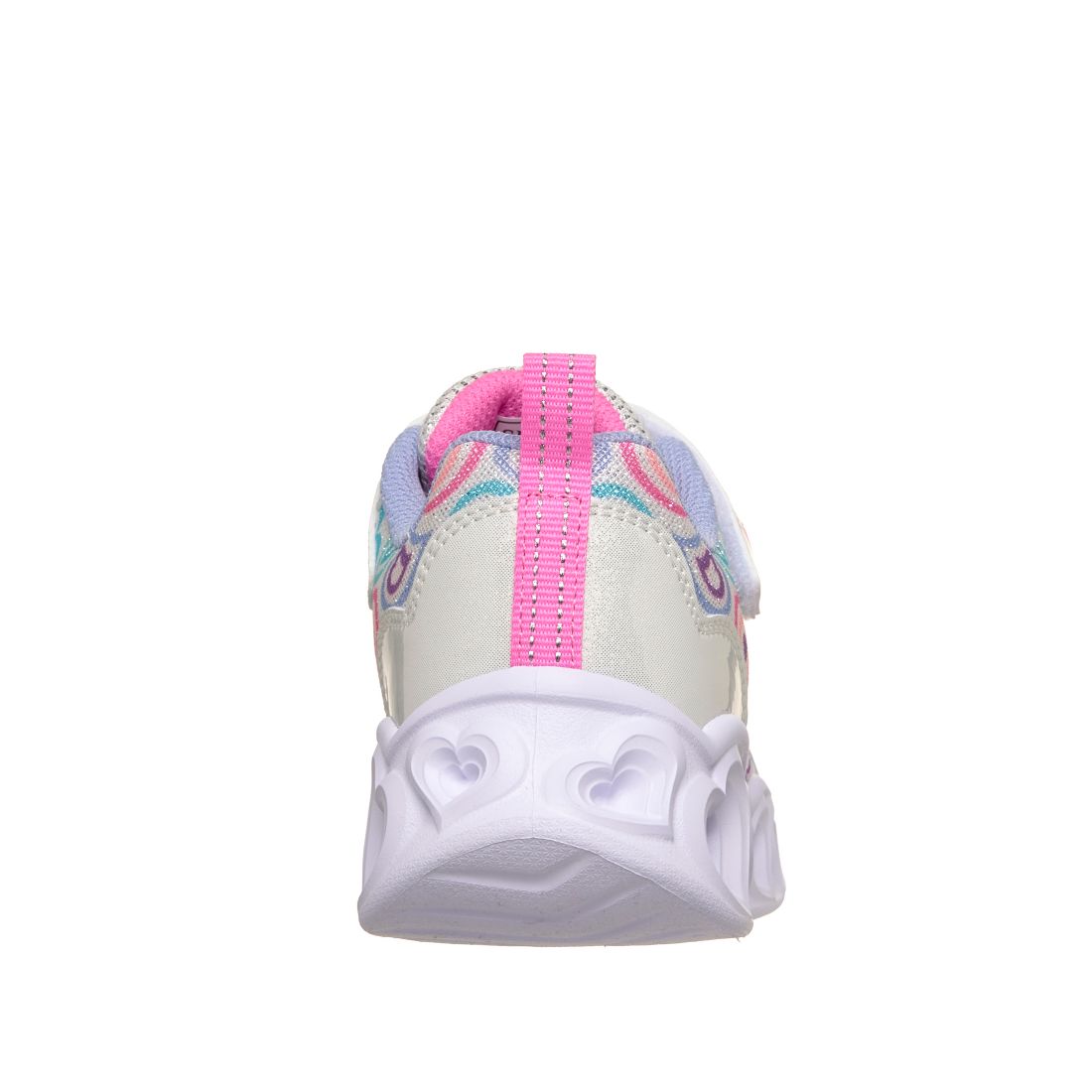 Skechers Little Girls Heart Lights - Boogie Love Stay-Put Light-Up Casual Sneakers from Finish Line - White, Multi