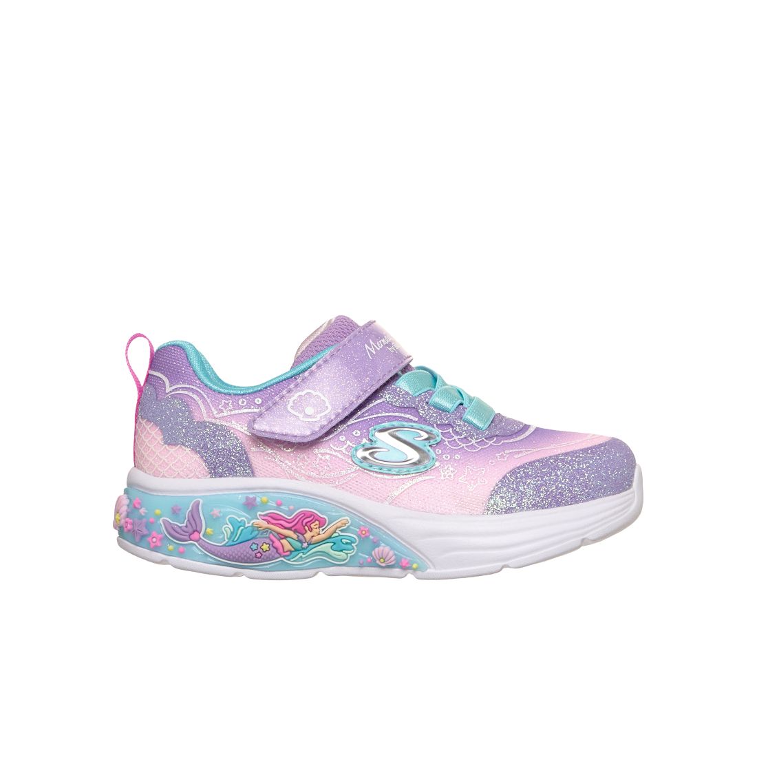 Skechers Toddler Girls' My Dreamers - Lil Mermaid Light-Up Fastening Strap Casual Sneakers from Finish Line