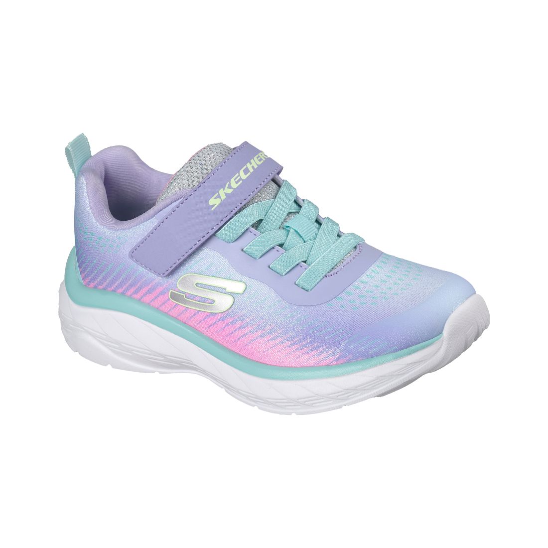 Skechers Little Girls Boundless - Color Blitz Fastening Strap Casual Sneakers from Finish Line - Lavender, Multi