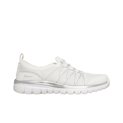 Skechers Women's Graceful - Purecrush Casual Sneakers from Finish Line - White, Silver