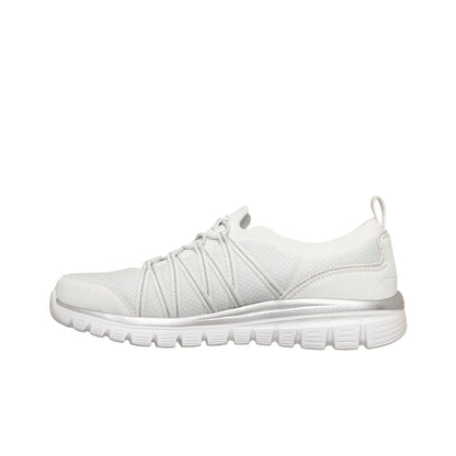 Skechers Women's Graceful - Purecrush Casual Sneakers from Finish Line - White, Silver