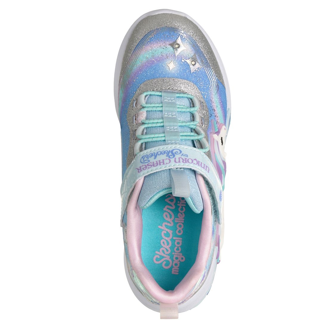 Skechers Little Girls S-Lights: Unicorn Chaser Stay-Put Closure Light-Up Casual Sneakers from Finish Line