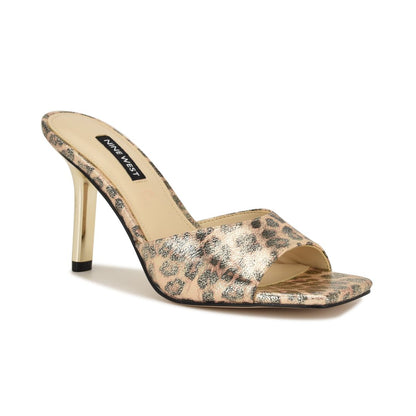 Nine West Women's Disko Square Toe Stiletto Sandals