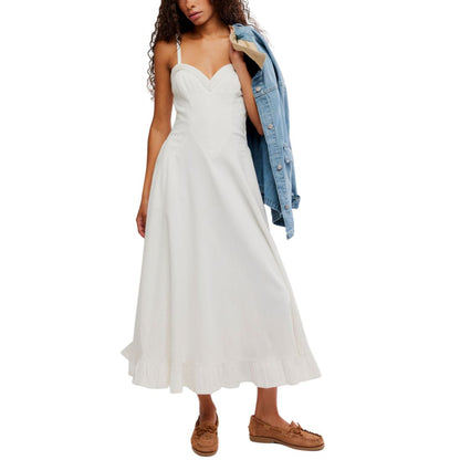 Free People Women's Another Season Sweetheart Neck Midi Dress