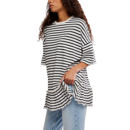 Free People Women's Why Yes Striped Crew Neck Top