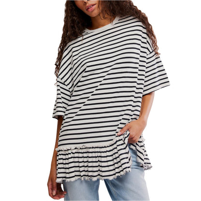 Free People Women's Why Yes Striped Crew Neck Top