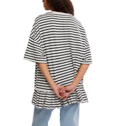 Free People Women's Why Yes Striped Crew Neck Top