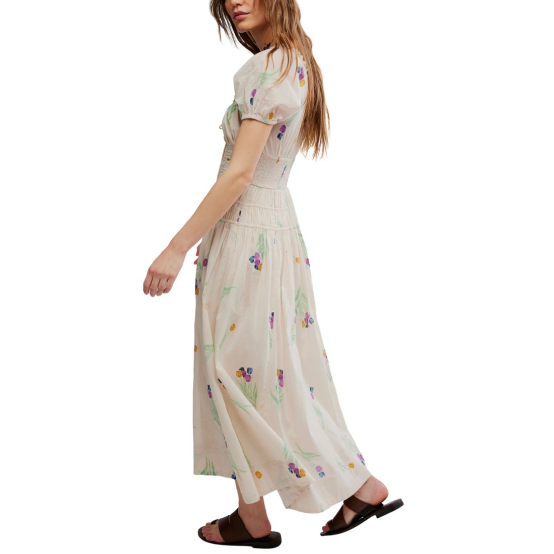 Free People Women's Complete Me Short-Sleeve Midi Dress