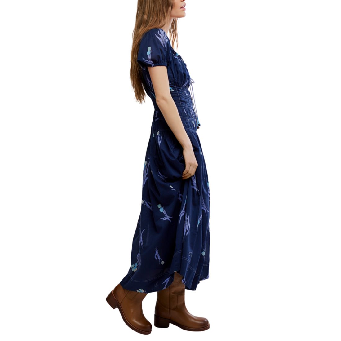 Free People Women's Complete Me Short-Sleeve Midi Dress