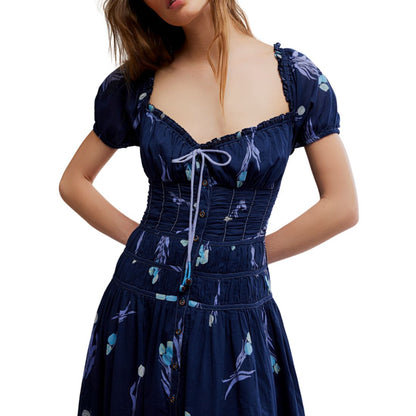 Free People Women's Complete Me Short-Sleeve Midi Dress