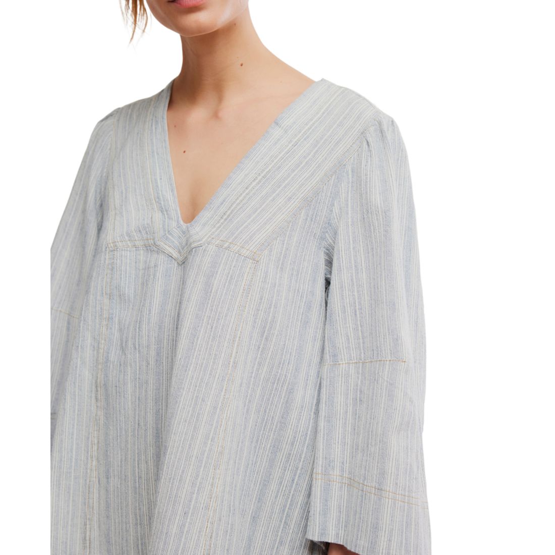 Free People Women's Goldie Balloon-Sleeve V-Neck Dress