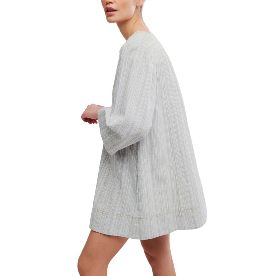 Free People Women's Goldie Balloon-Sleeve V-Neck Dress