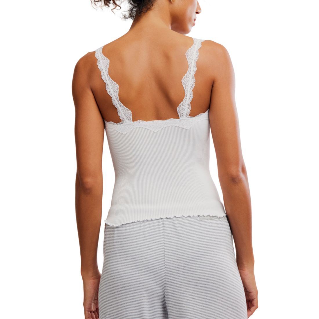 Free People Women's Spring Fever Lace Detail V-Neck Cami Top