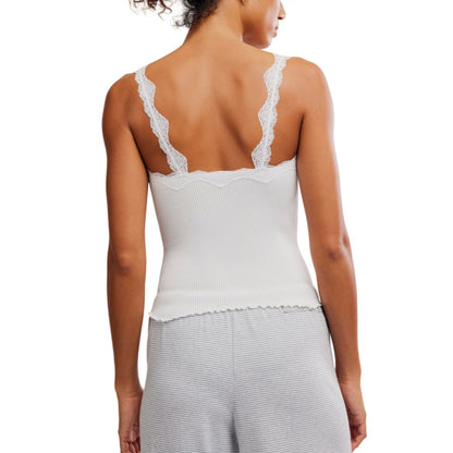 Free People Women's Spring Fever Lace Detail V-Neck Cami Top