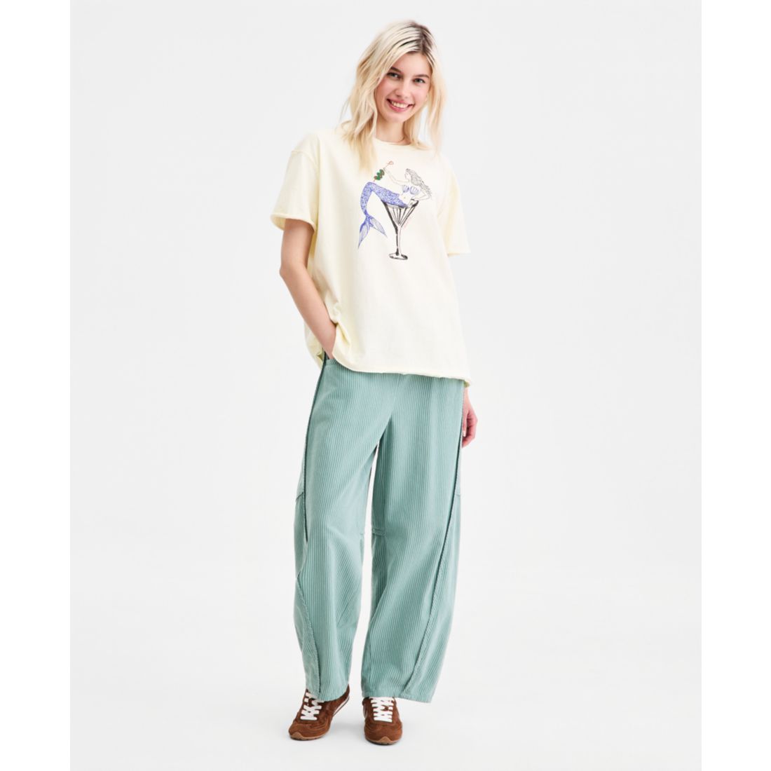 Free People Women's Best Coast Graphic Print Cotton T-Shirt